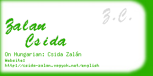 zalan csida business card